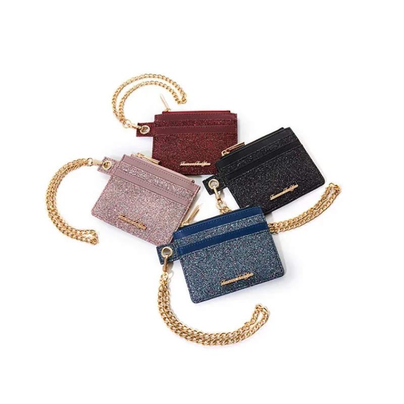

Starry Sky Wallet Credit Card Holder Women Key Chain Bag Small Card Wallets Female Purse Mini Credit Card Case Zipper Coin Bags