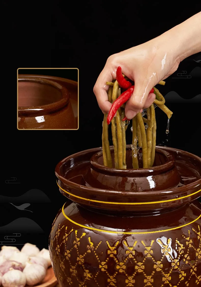 Утолщенная керамическая банка для маринования домашние ночные пятна маринованная квашеная капуста редиска контейнер маринованная банка герметичные бутылки для хранения пищевых продуктов