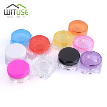 

100pcs Small Plastic Cosmetic Jar 3g 5g Cream Lip Balm Container Pots Cosmetic Packaging Jar Plastic Jar Cosmetic Storage Box