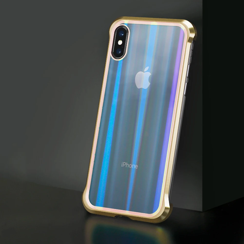 Чехол Aurora с магнитной оправой, без рамки, для iPhone X, XS, XR, MAX, 7, 8 Plus, противоударный, с одной стороны, без рамки, чехол
