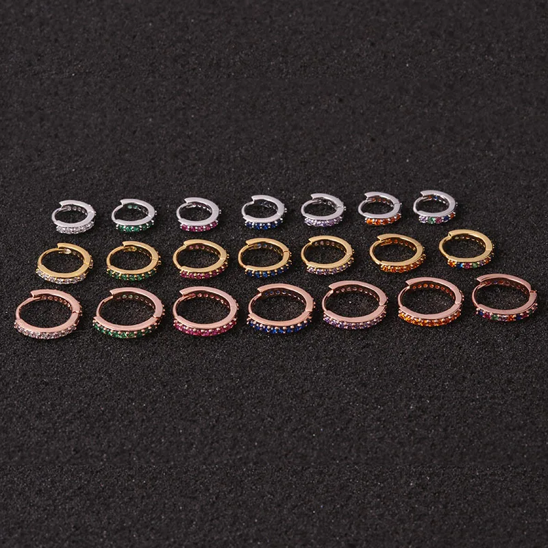 1 шт., разноцветные золотые серьги-гвоздики, пирсинг спираль Tragus Rook Daith Snug Conch, украшения для ушного пирсинга
