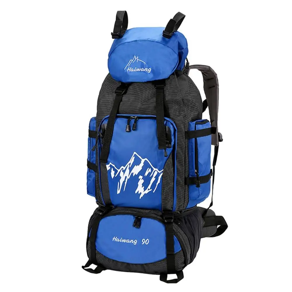 blue 90l открытый профессиональный альпинистский мешок для мужчин и женщин рюкзак для прогулок дорожная сумка большой емкости Сумка для кемпинга - Цвет: blue
