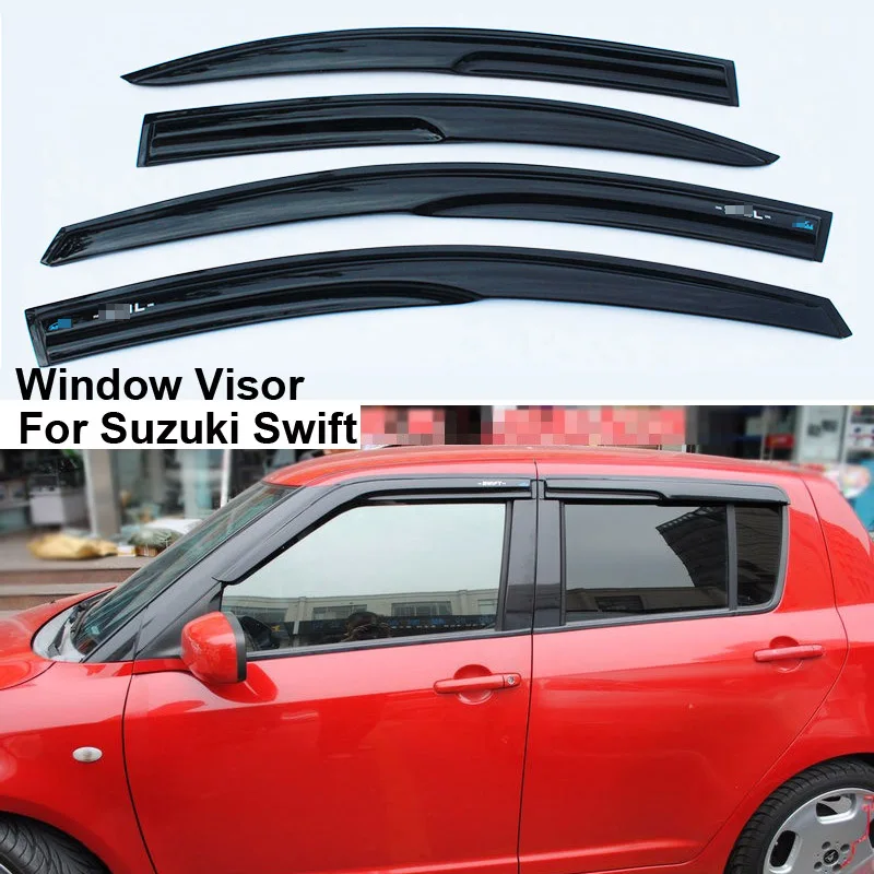 

4pcs Deflector-Cover Window Visor Shade Vent Wind Rain Deflector Guards For Suzuki Swift