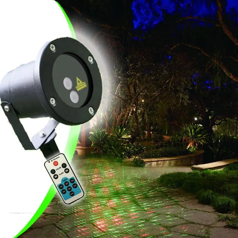 

Waterproof Outdoor Garden Projector R&G Stars Laser Xmas Light w/ Remote u