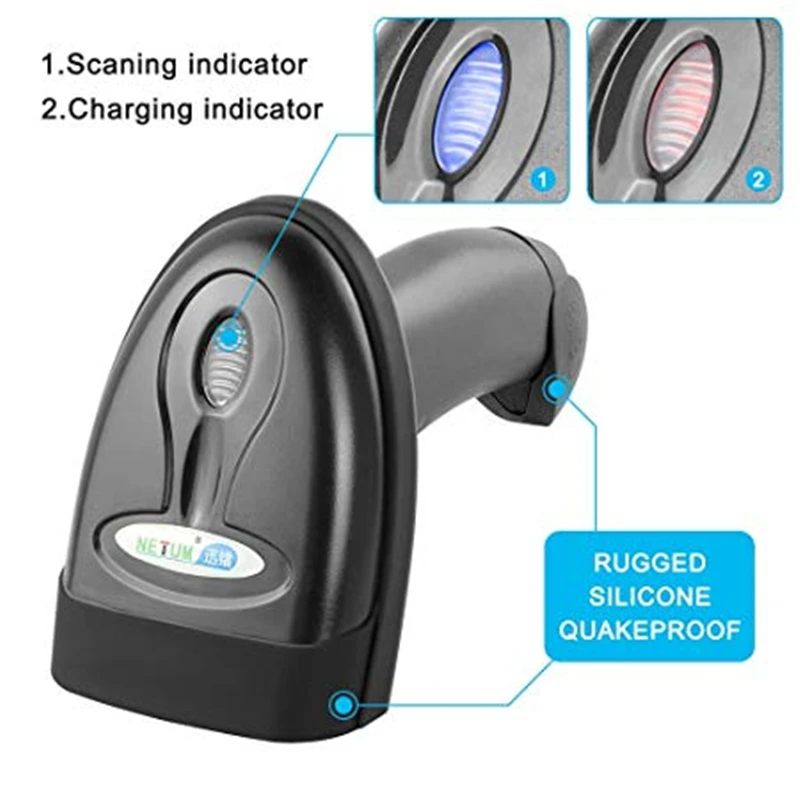 Беспроводной Bluetooth QR сканер штрих-кодов для телефона 1D/2D считыватель штрих-кодов высокоскоростной Ручной Сканер Поддержка Android, iOS и iPad