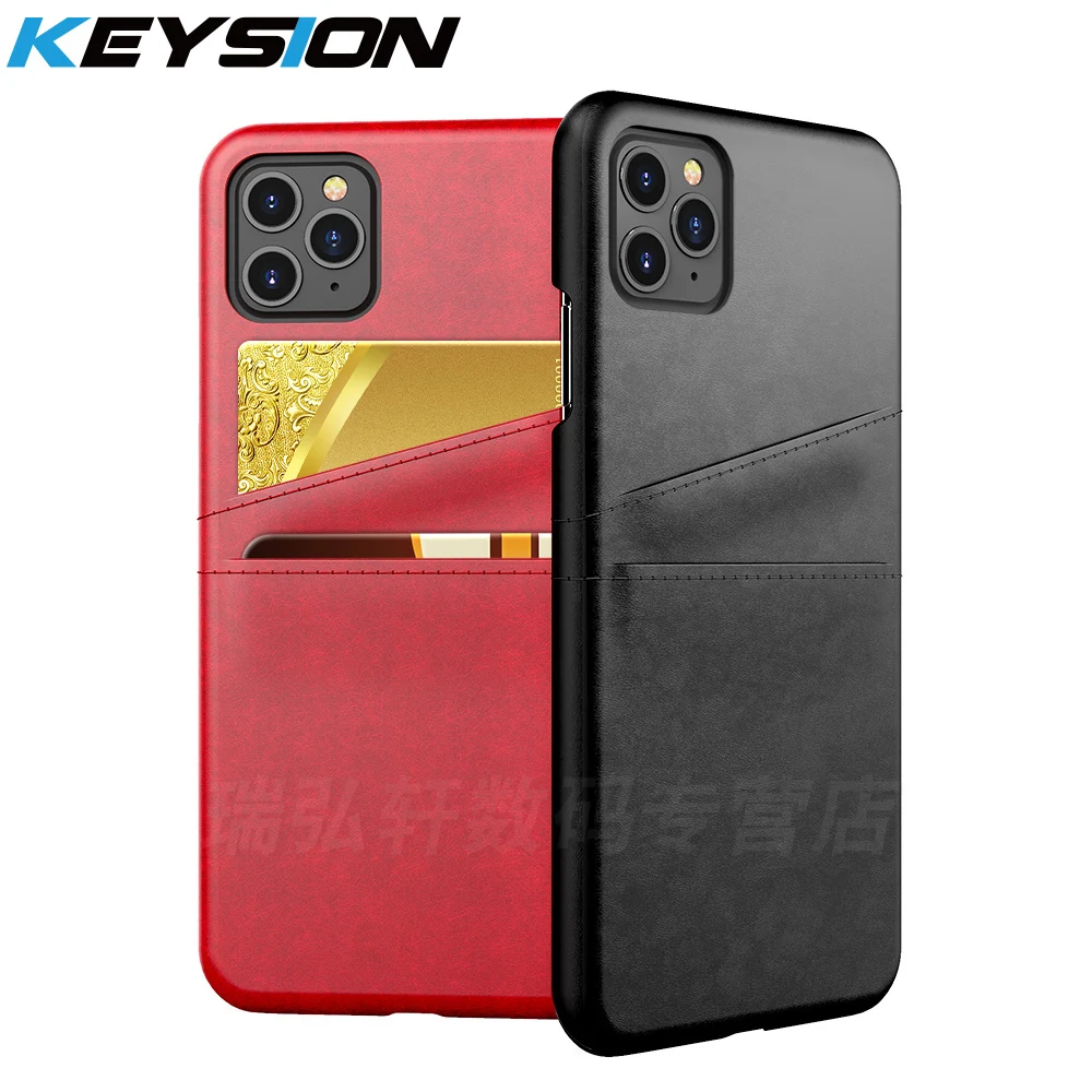 

KEYSION PU Leather Phone Case For iPhone 11 Pro Max Case With Wallet Card Slots Back Cover For iPhone 11 Pro Max 2019 New Cover