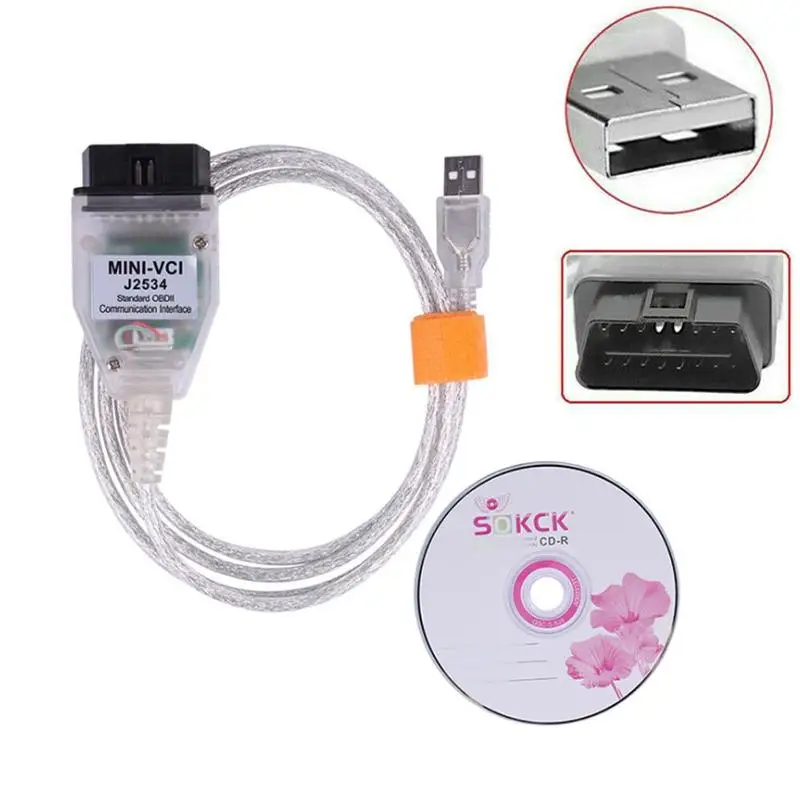 Мини VCI V14.10.028 последняя версия FTDI FT232RQ чип Techstream для Toyota/для высоких Lexus TIS OBD SAEJ2534 производительность мини D1D7
