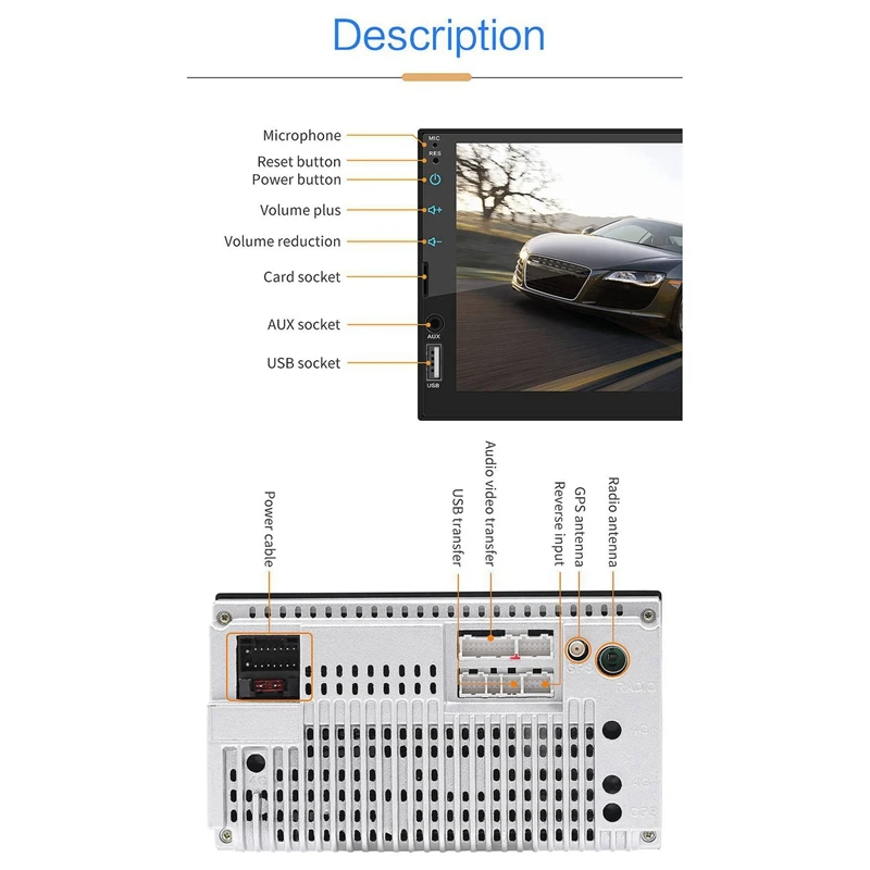2 Din 7 дюймов сенсорный экран Автомагнитола Android 1 г+ 16 г стерео MP5 плеер FM gps Bluetooth WiFi мультимедийный проигрыватель 7784AD