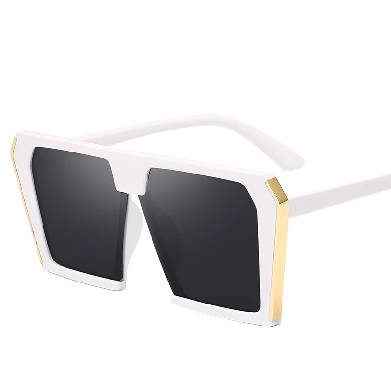 Тренд большая коробка Квадратные Солнцезащитные очки женские брендовые дизайнерские ретро солнцезащитные очки женские мужские и женские солнечные очки универсальные