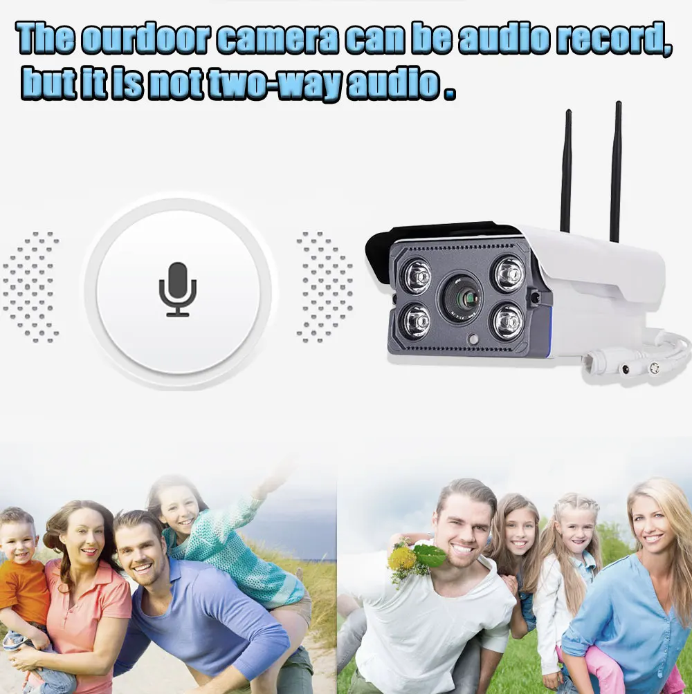 720P /1080P HD WIFI CCTV IP камера Bullet IR Wireness наружная Водонепроницаемая аудио вид телефона