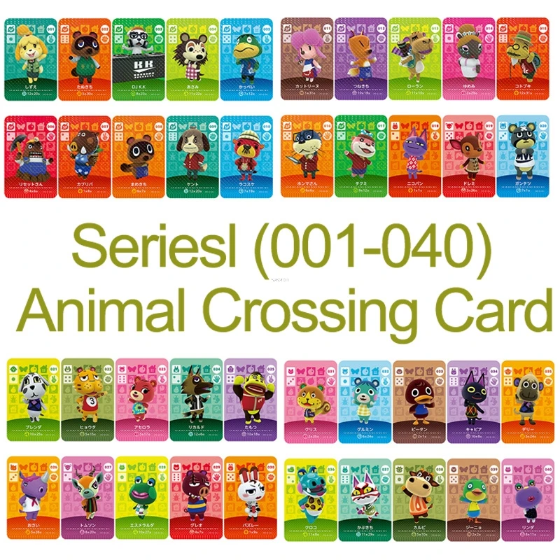 Amiibo Card NS juego serie 1 (001 a 040) Animal Crossing Card trabajo para
