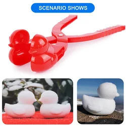 Pinza para Hacer bolas de nieve de pato, molde creativo para Hacer bolas de nieve, pala de nieve para niños, juguetes para deportes al aire libre, 34,5x11x8cm