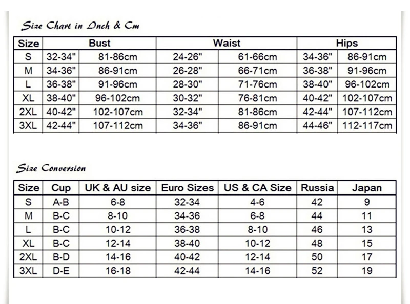 路欣尺码表 - 副本