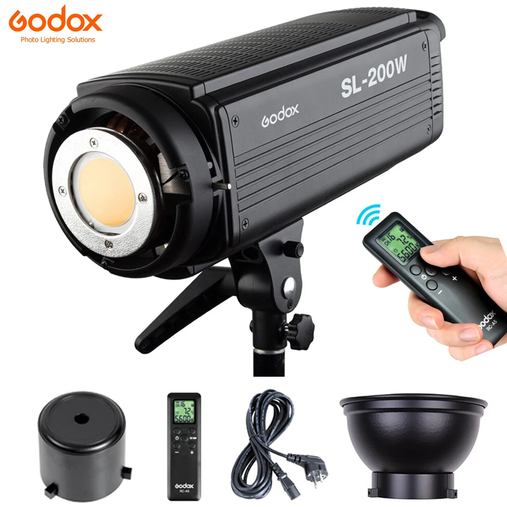 US $375.99 Godox SL200W 200W Version LCD Panel LED Video Light Wireless Control For Wedding Journalistic Video Recording Photo Studio
