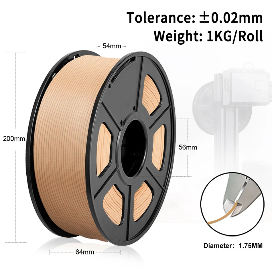 JAYO Filament WOOD Fiber 2KG 3D Printer Close Wood Effect Filament For All Plastic For 3D Pen Printing Materials Fast Shipping