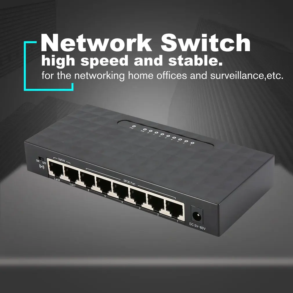 8+ 2 порта 100 Мбит/с коммутатор SPOE быстрая мощность по Ethernet коммутатор SPOE сетевой смарт-коммутатор Прямая поставка