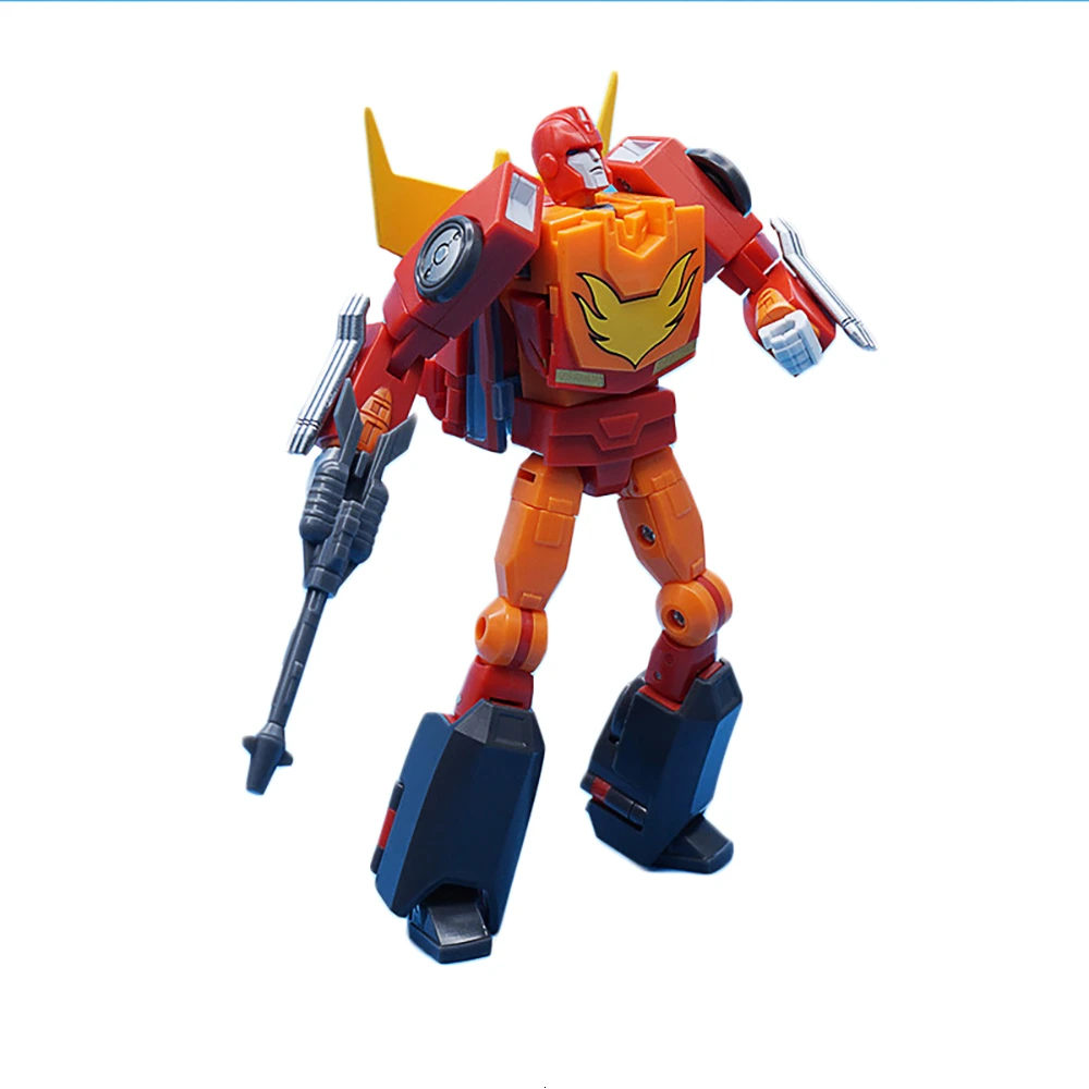 MFT MS19 MS-19 G1 Transformation Toy Rodimus Prime HotRod Commander Action Movie Figures Model ABS 12CM KO Deformation Car Robot