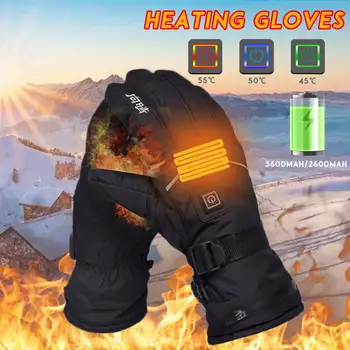 

Black/Red Heated Gloves Rechargeable Battery Powered 10h Winter Electric Heating Gloves for Cycling Motorcycle Ski Gloves