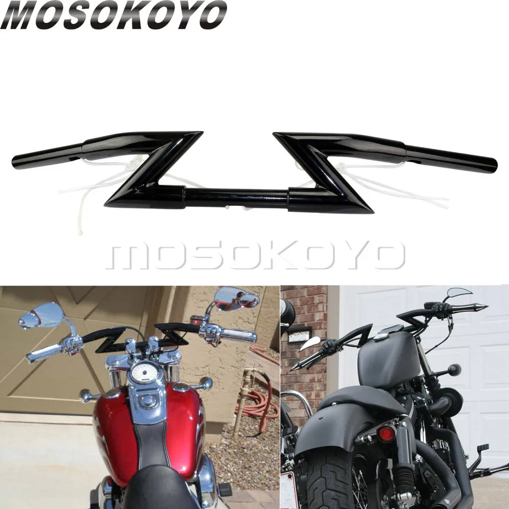 Руль Z-образный универсальный тяга 4 дюйма 25 мм для Harley Sportster Dyna Cafe Racer Chopper Triumph
