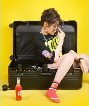 

Super college student suitcase female net red new ins tide male suitcase trolley case large capacity password leather case