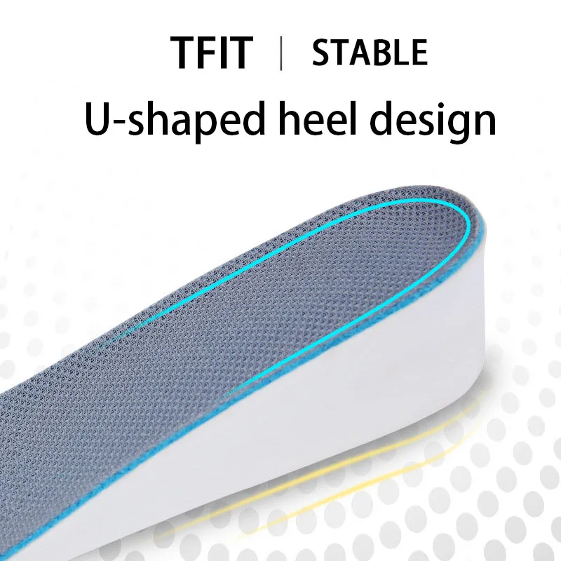 Height increase insoles for men/women 1.5/2.5/3.5 cm up invisiable arch support orthopedic insoles shock absorption EVA Material