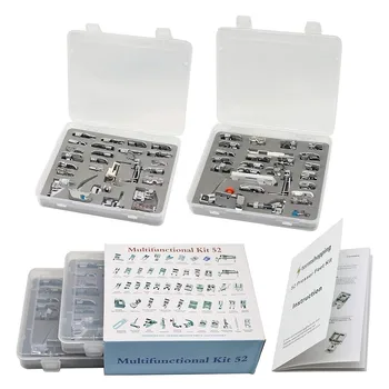

52pcs Sewing Machine Sewing Foot Presser Feet Set Plastic Storage Box Sewing Tool Set