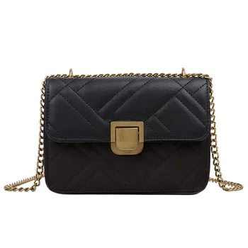 

LILY QUEEN Women Fashion Crossbody Messenger Bag Ling Plaid Chain Shoulder Hasp Flap Ladies Mini Sac