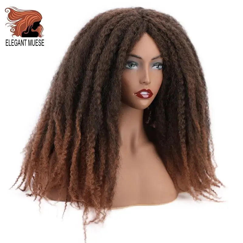 

Marly Braids Hair Wig Synthetic Crochet Braids Hair Wig Golden Beauty 18inch Black Ombre Afro Kinky Crochet Braiding Hair