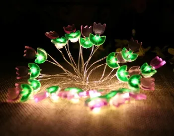 

LED Decorative Battery Box Flower Lamp String Warm White Fastener Modeling Copper Wire Lamp