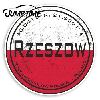 

Jump Time Rzeszow Poland Vinyl Stickers - Polish Flag Sticker Luggage Window Bumper Decal Waterproof Car Accessories
