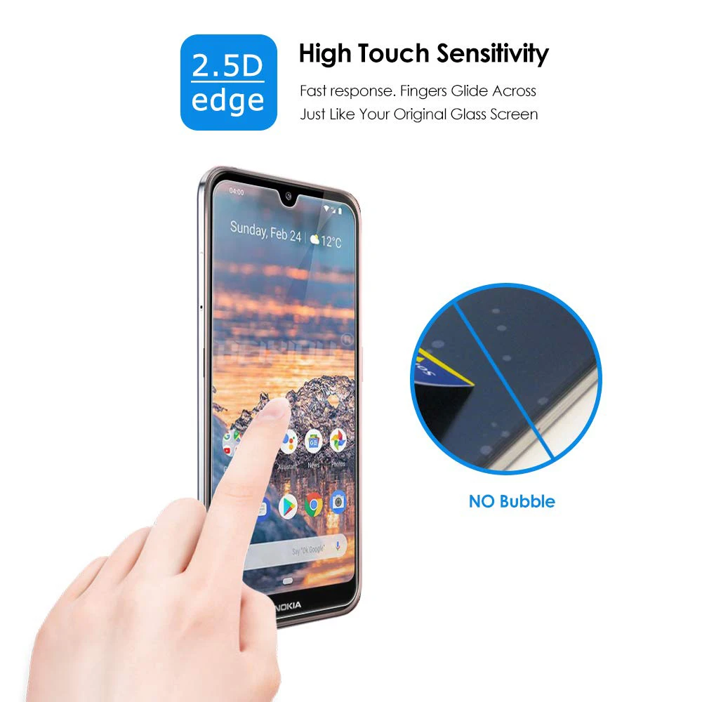 2 шт Полное закаленное стекло для Nokia 6,2 протектор экрана 2.5D 9h закаленное стекло для Nokia 6,2 защитная пленка