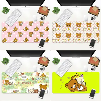 

Cool New Cute Rilakkuma Bear Lock Edge Speed Control Laptop Keyboard Mat Gaming Mouse Pad Large Deak Mat 700x300mm for overwatch