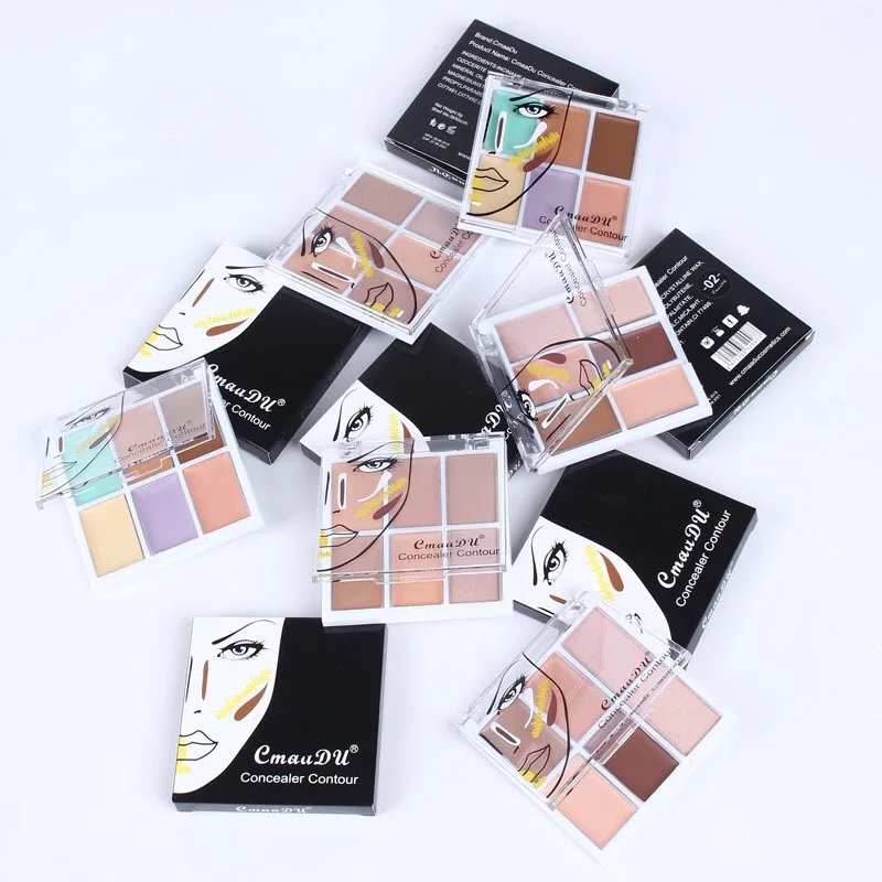 6 цветов Палитра теней для макияжа красота глазурованная палитра консилер