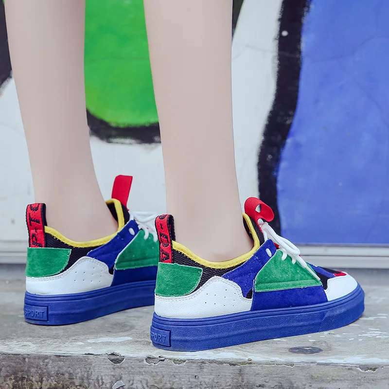 

INS Street Snap Board Shoes Women's 2018 Summer New Style Korean-style Ulzzang Versatile Harajuku Dad Shoes Students Athletic Sh