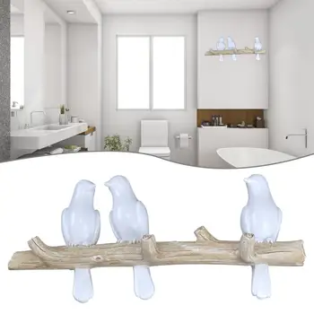 

New Arrivals Birds On Tree Branch Hook Wall Mounted Decorative Hanger For Coats Keys Towels