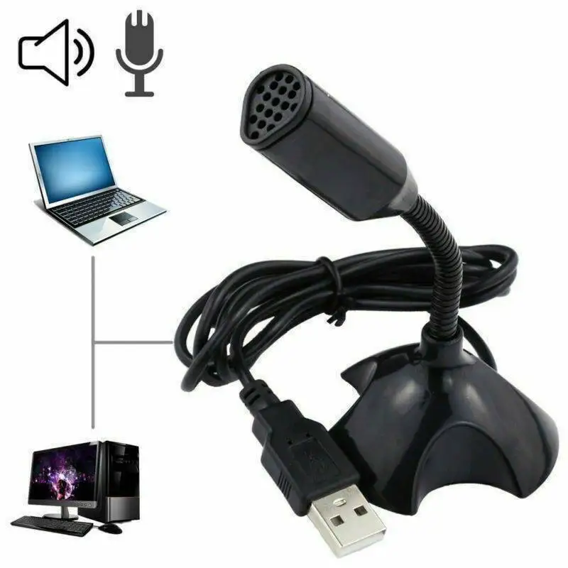 Универсальный USB мини настольный микрофон с подставкой односторонний пшеничный