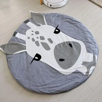

Play Mat Cartoon Animal Baby Mat Newborn Infant Crawling Blanket Cotton Round Floor Carpet Rugs Mat for Kids Room Nursery Decor