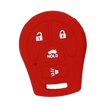 

4 Buttons Silicone Remote Car Key Fob Rubber Cover Protector for Nissan Red /Black/ Blue /Gray /Pink