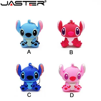 

JASTER Lovely Cartoon Lilo & Stitch USB Flash Drives 4GB 8GB 16GB 32GB 64GB Pen Drive memory stick pendrive mini fashion gift