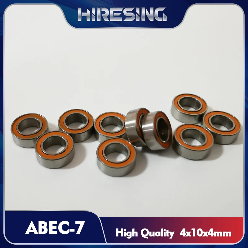 _ ABEC 7 10 шт. SMR104 2RS 4x10x4 мм 2OS Оранжевый Резиновый Гибридный Керамический