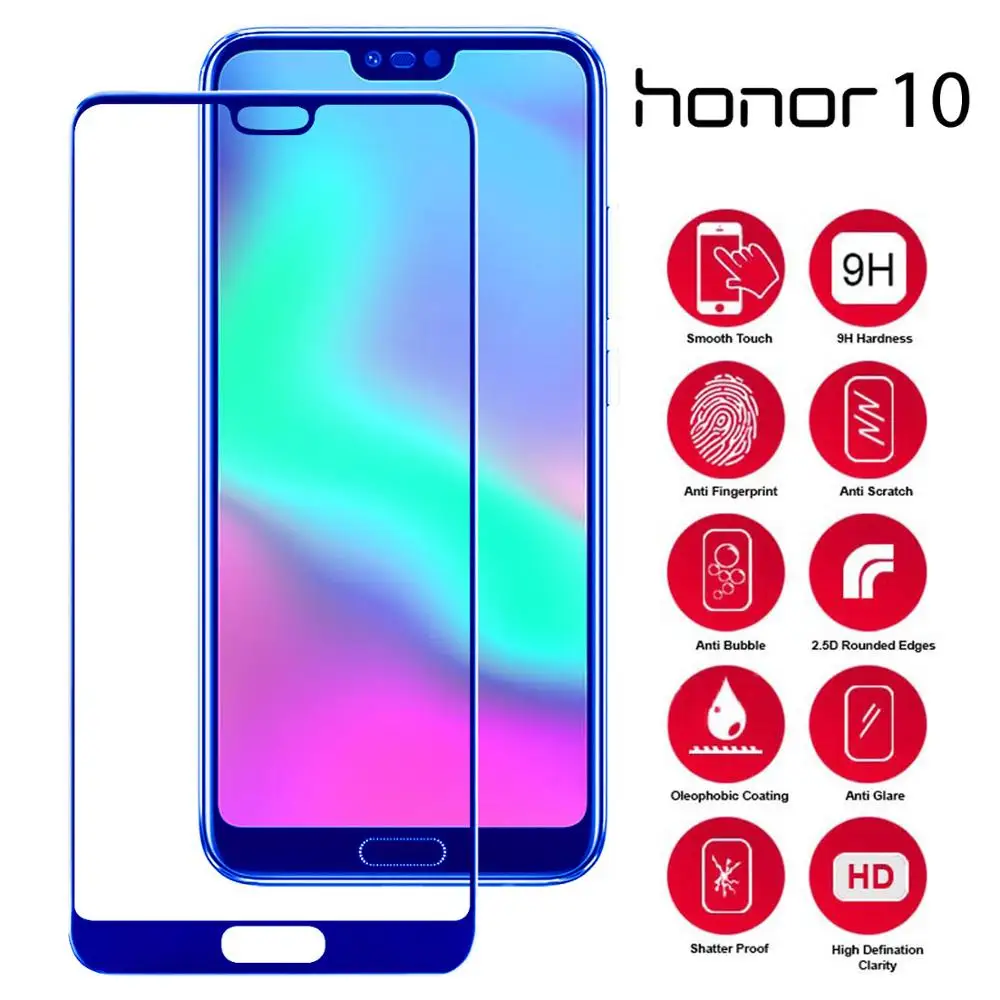 Full Cover Protective Glass For Huawei Honor 10 9 lite 9x 9a 9c Screen Protector for honor 30 30s 20 Lite 20i 10i Tempered | Мобильные