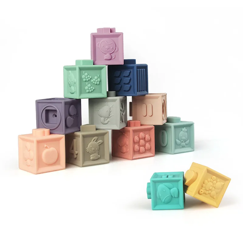 Детские захватывающие игрушки мягкие строительные блоки игрушки 3D сенсорные руки массажные с резиновым покрытием Прорезыватели сжимаемые игрушки мяч для ванной игрушки