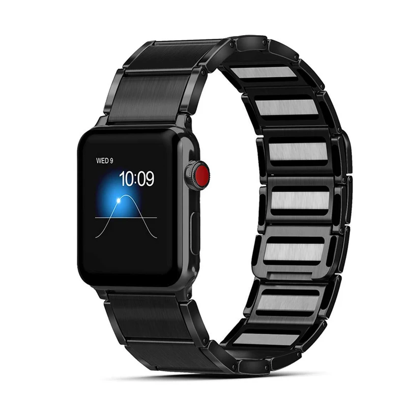 Регулируемый магнитный ремешок для apple watch 5/4/3/2/1 наручных часов iwatch apple watch band 44 мм 40 мм, 42 мм, 38 мм, версия Нержавеющая сталь металлический браслет