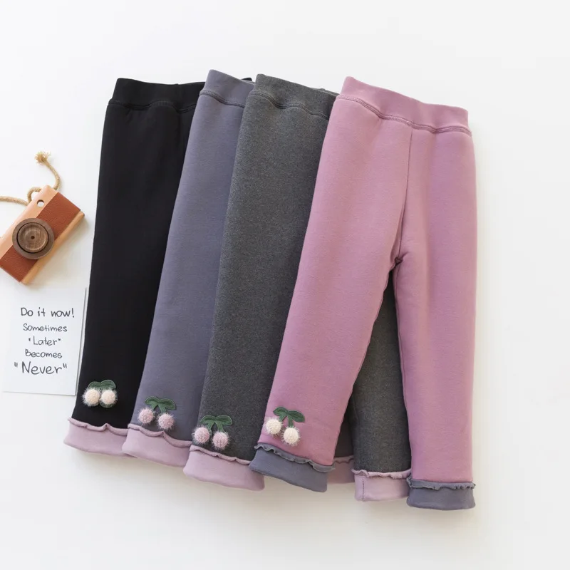 Children's Winter Cotton Pants Deep Winter Children Very Thick Warm Pants Boys and Girls Three Layers Leggings for-30 Degree