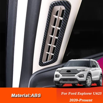 

2pcs Car Styling For Ford Explorer U625 2020 Car A Pillar Air Conditional Outlet Sequin Interior Frame Sticker Auto Accessories