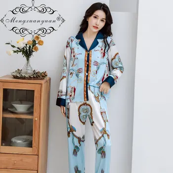 

Spring New Products British-Style Real Silk Printed Two-Piece Set-Outer Wear Tracksuit