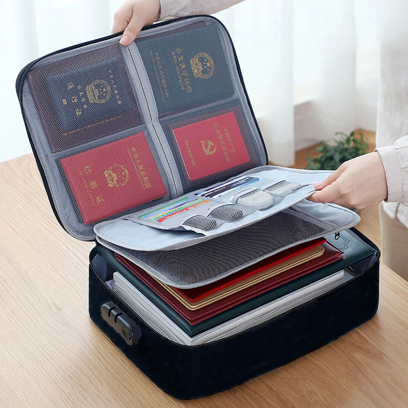 Password Office Organizer bag Business Travel Tote Bag Multi Pouch Credit Card Wallet Cash Holder Organizer Case Box Accessories