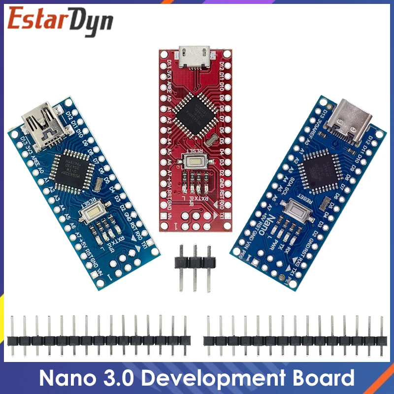 Мини-контроллер Nano 3 0 USB Type-C Micro совместимый с Загрузчиком для arduino CH340 16 МГц ATMEGA328P |