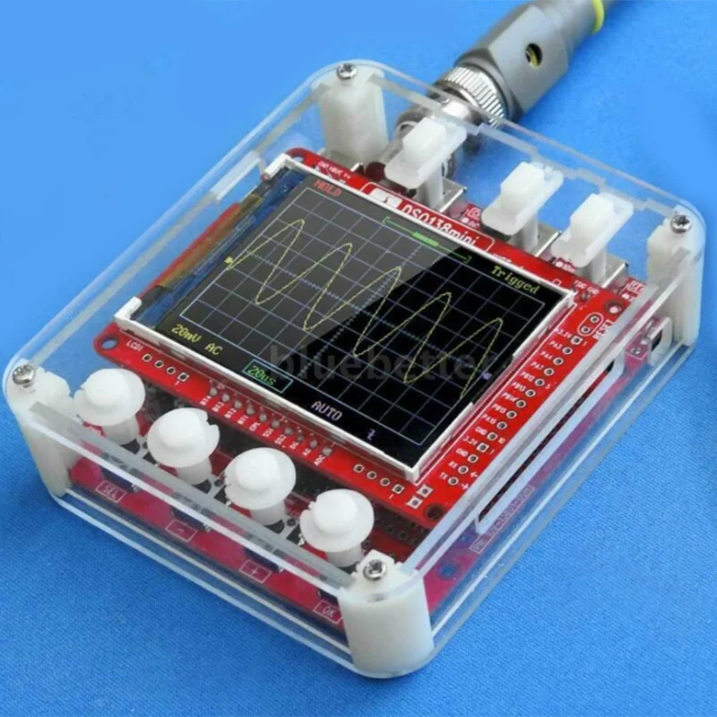 1 компл. Мини Чехол DSO138 цифровой осциллограф комплект DIY предварительно припаянный с прозрачный чехол DSO138 1MSa/s Электронные измерительные приборы