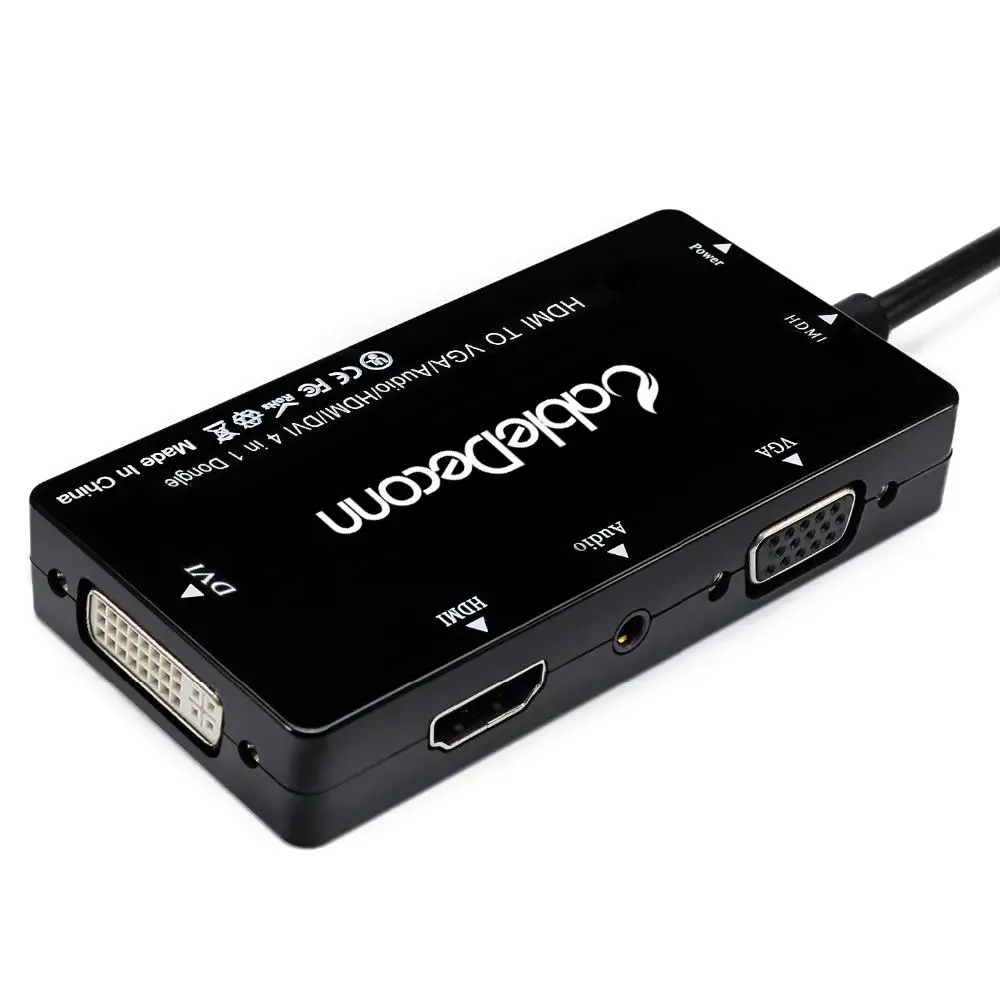 DishyKooker HDMI сплиттер HDMI к VGA DVI Аудио Видео кабель многопортовый адаптер 4 в 1 конвертер для PS3 HDTV монитор ноутбука